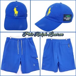 Polo Ralph Lauren 2013 US Open Strapback Hat & Cargo Trunks Men's Medium